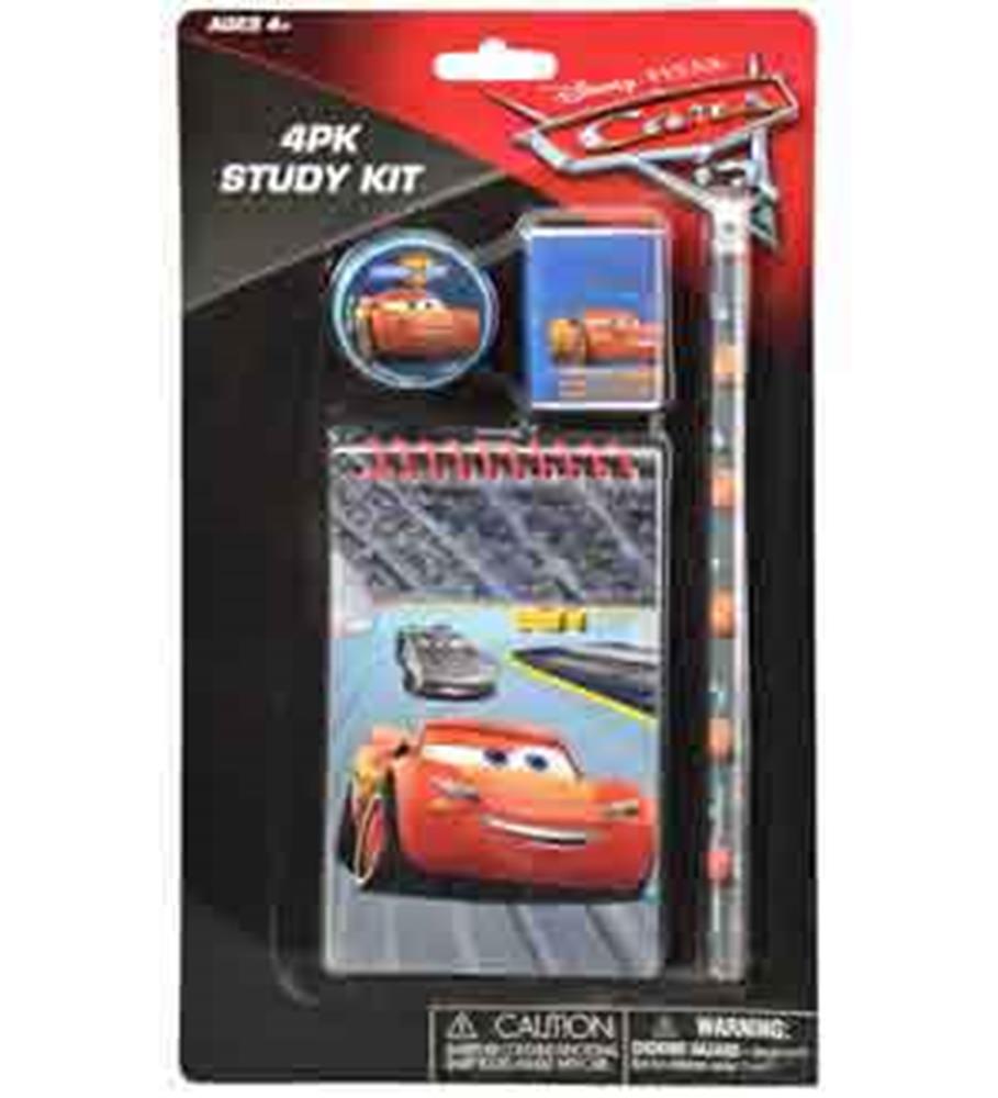 Disney Cars 3 Kit de estudio 4pk 10.5x6x0.50