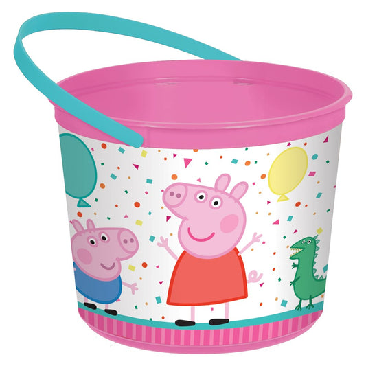 Contenedor de recuerdo de fiesta de confeti de Peppa Pig