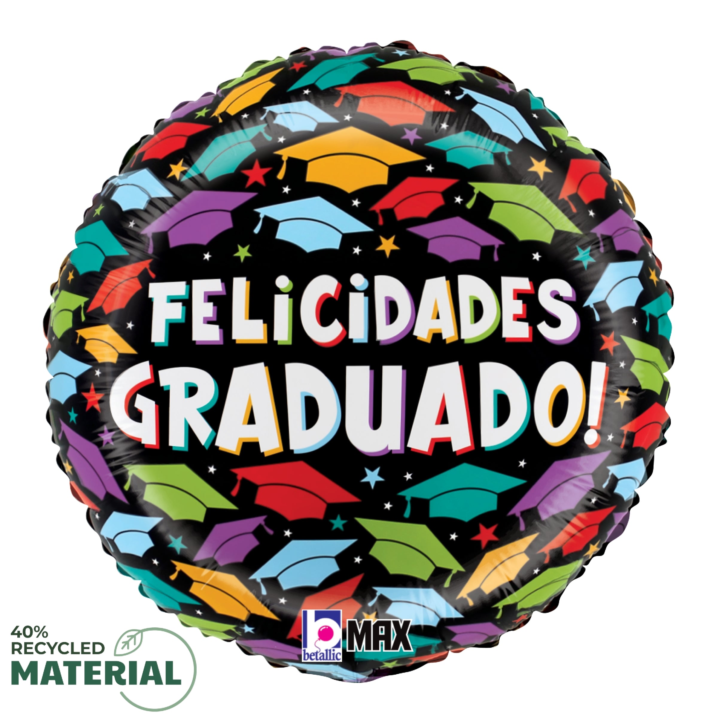 Betallic Gorros de Graduacion Brillantes 18 inch MAX Float 40 Percent ...