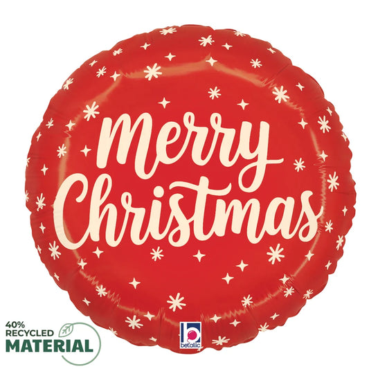Betallic Timeless Christmas 18 inch Round Foil Balloon 1ct