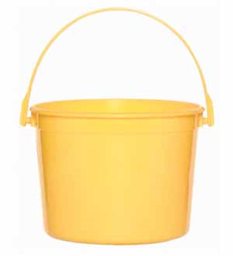 Plastic Bucket Yellow Sunshine 1ct