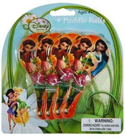 Tinkerbell Mini Paddle Ball 4ct