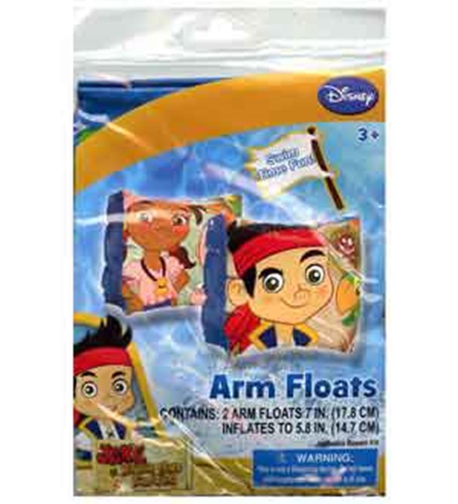 Jake and the Neverland Pirates inflatable arm floats with colorful cartoon character design, 17.7 cm wide.