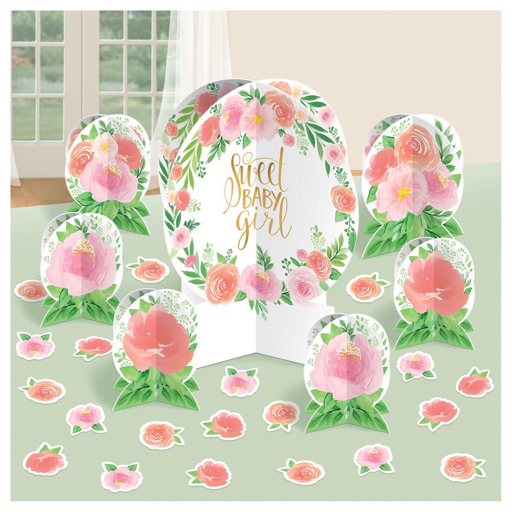 Kit de decoración floral para mesa de bebé