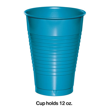 Turquoise 12oz Plastic Cup 20ct