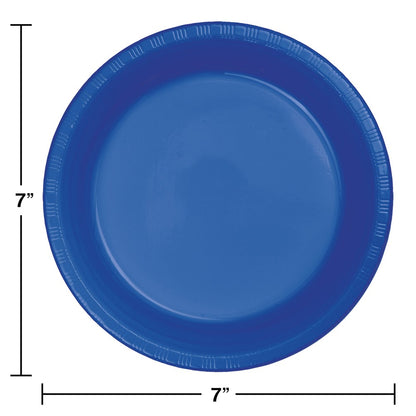 Cobalt 7in Plastic Plate 20ct