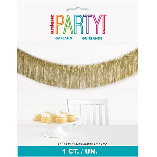 Gold Fringe Garland 6ft