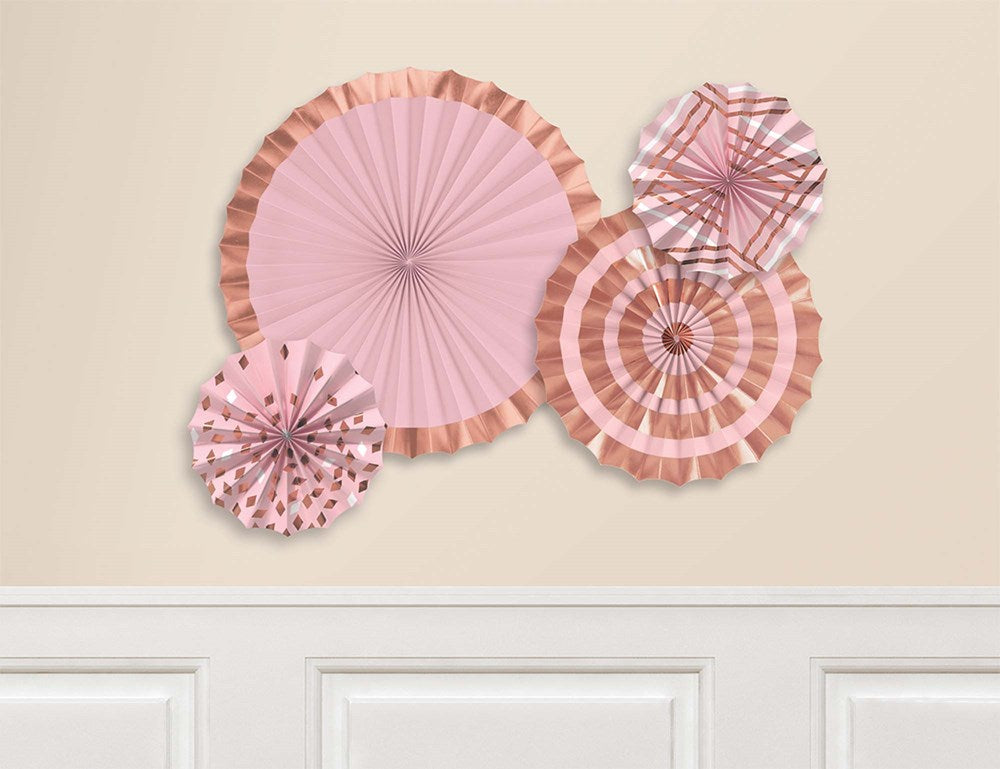 Rose Gold Blush Paper Fan Hot 4ct