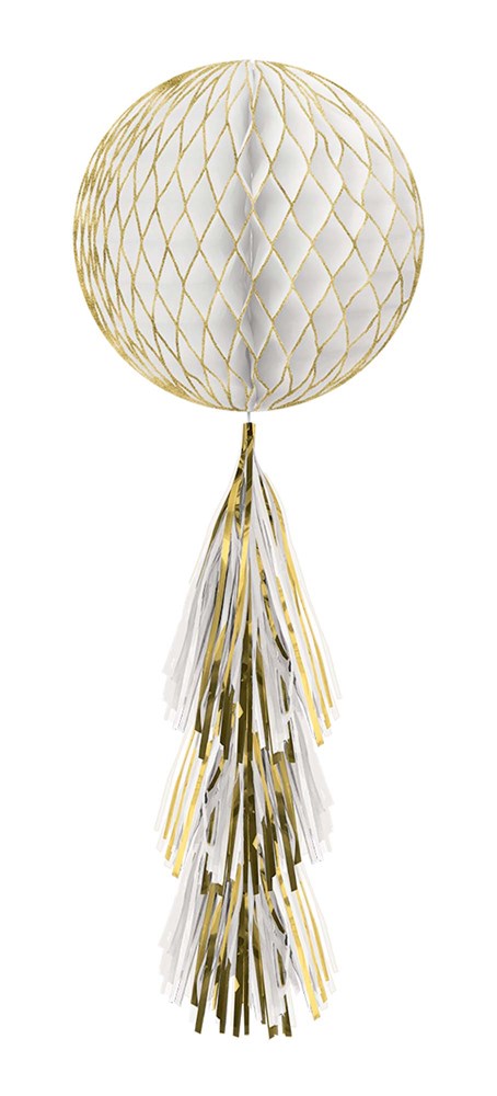 Bola Borla De Tejido 1ct - Oro Purpurina