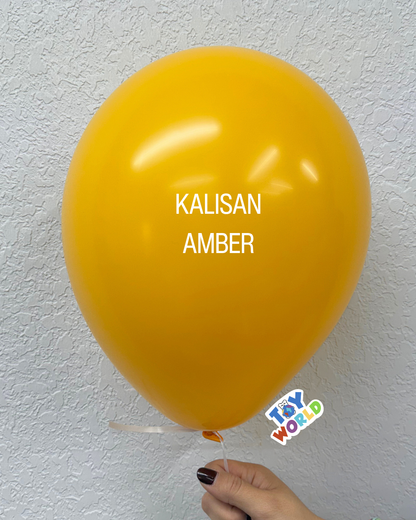 Globos de látex de color ámbar estándar Kalisan de 5 pulgadas, 100 unidades
