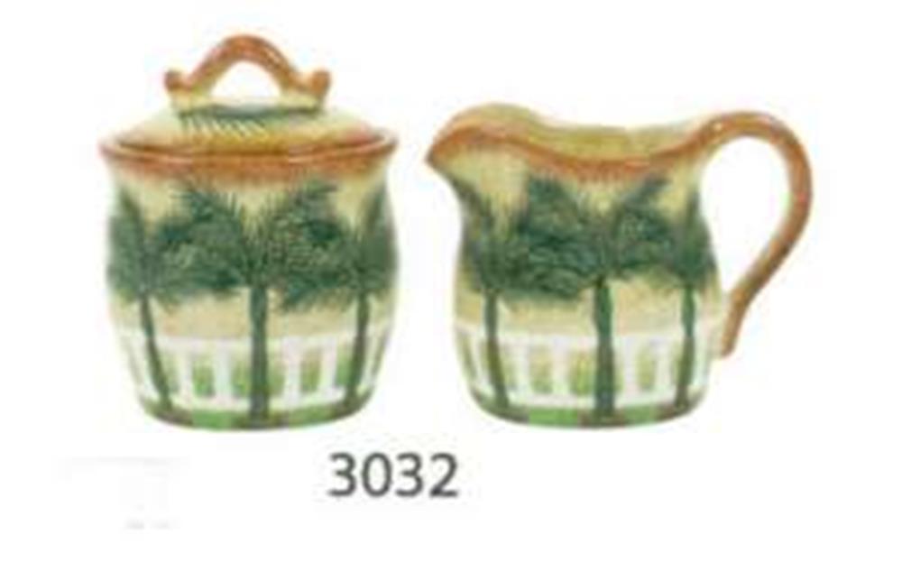 Palm Tree Sugar and Creamer Set