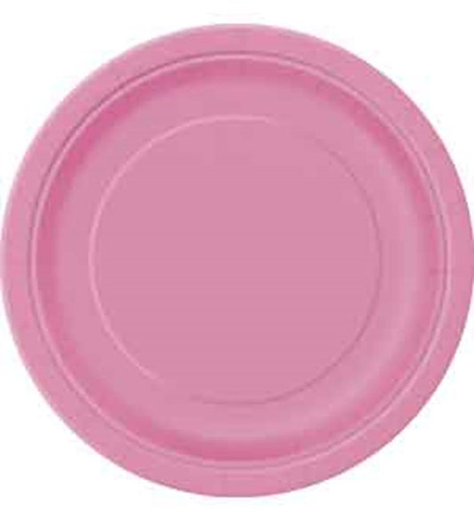 Hot Pink Solid Round 9" Dinner Plates, 16ct