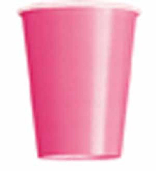 Hot Pink Paper Cup 9 ounce 14ct