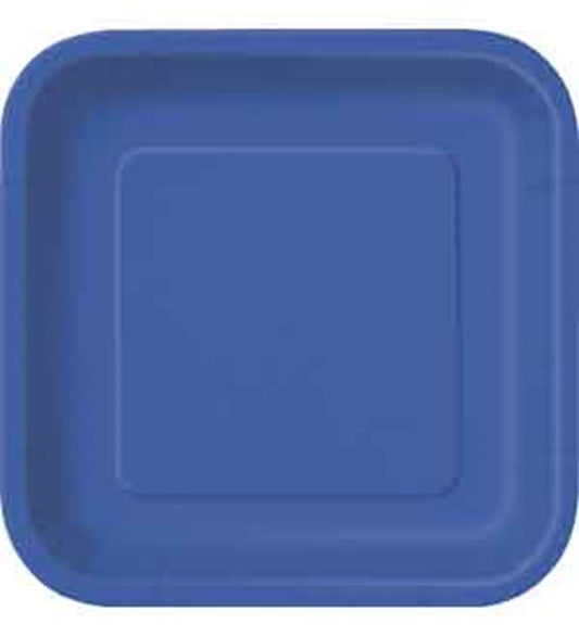 Royal Blue 7 inch Square Paper Plate 16ct