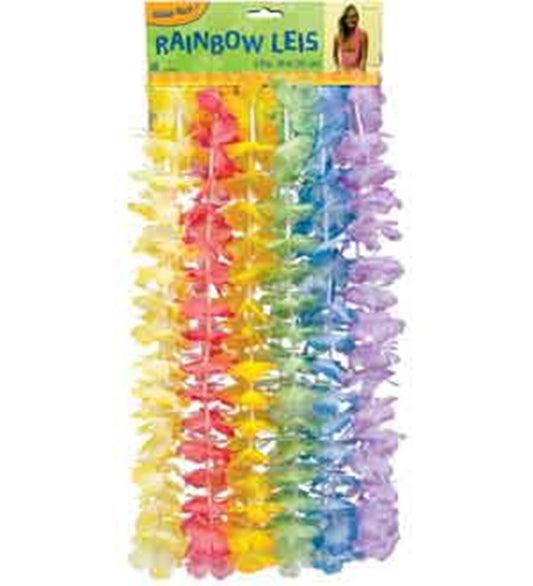 Leis Floral Value 6pk Rainbow