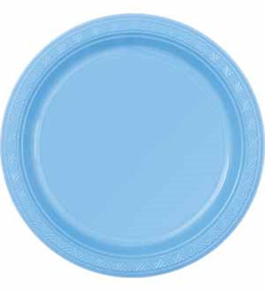 Baby Blue Plastic Plate (L) 8ct