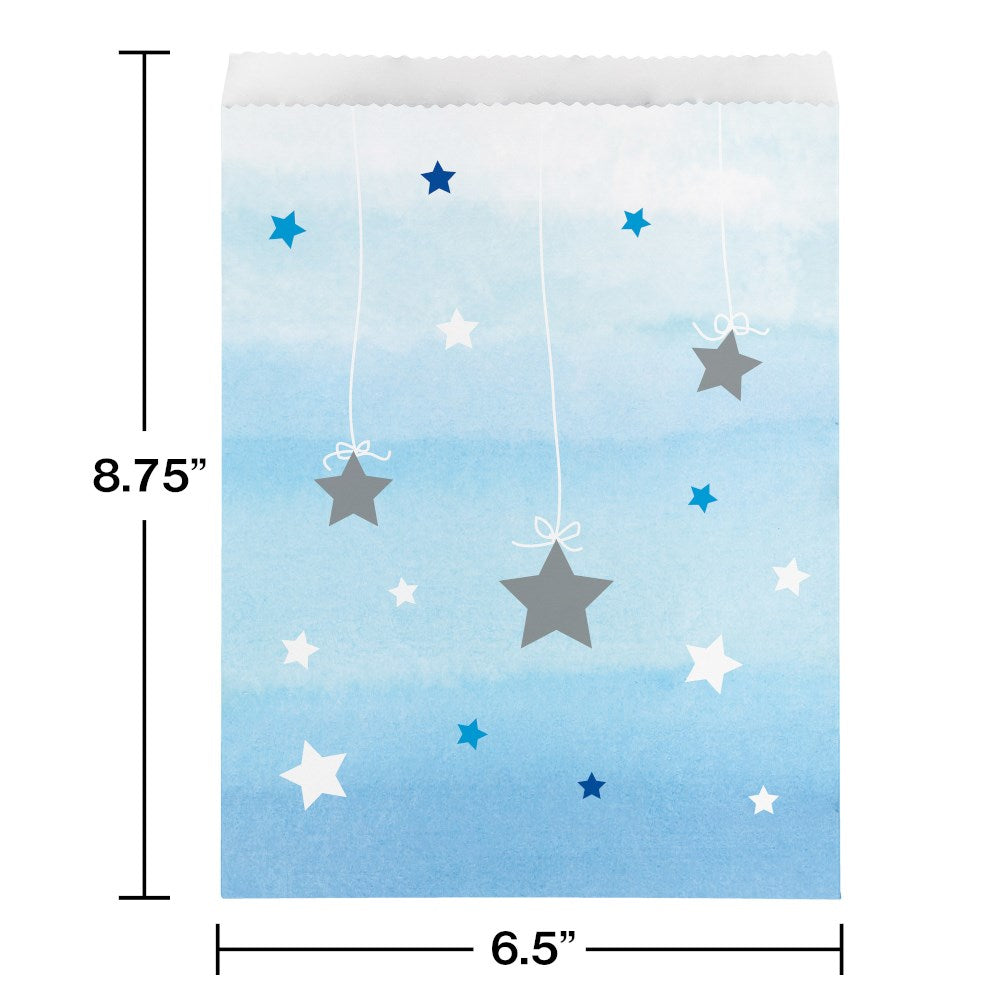 Bolsa de regalo de papel One Little Star Boy 10ct