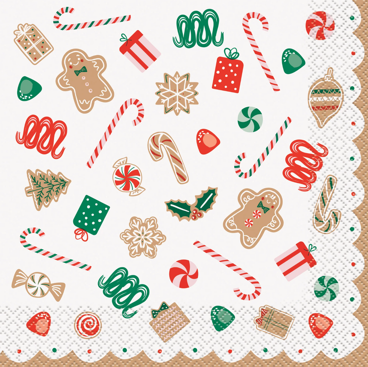 Gingerbread Christmas Luncheon Napkins 16ct