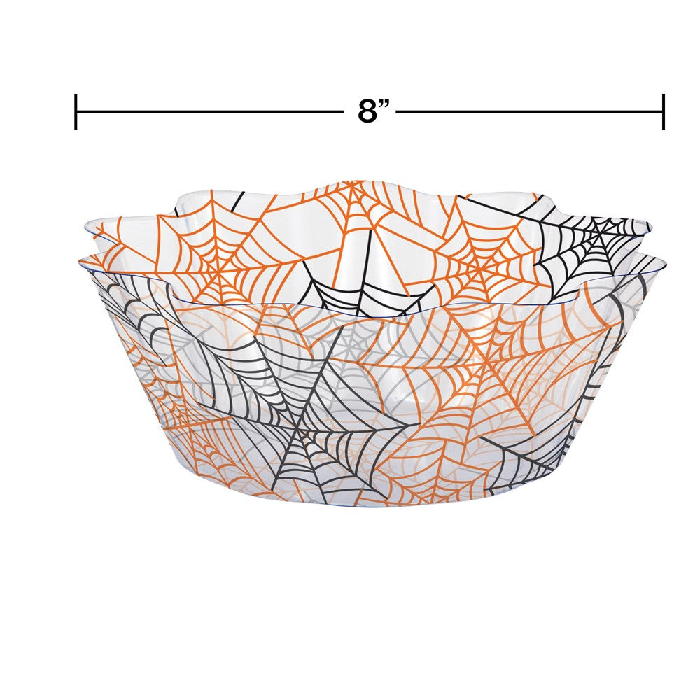 Spiderwebs Fluted Bowl 8in 1ct