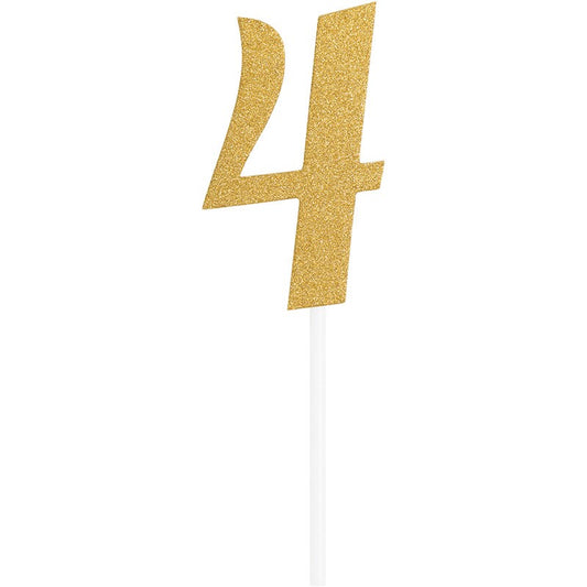 Gold Glitter Cake Topper 4