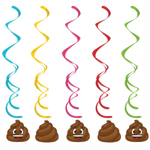 Poop Emojions Dizzy Dangler Pl 5ct