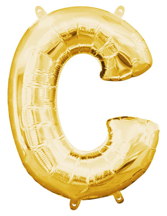 Balloon Letter 14in C-Gold