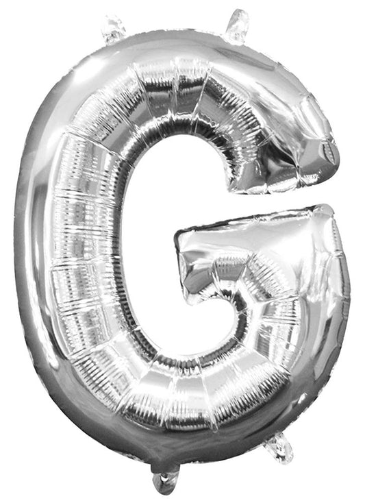 Balloon Letter G Silver 16 inch 1ct