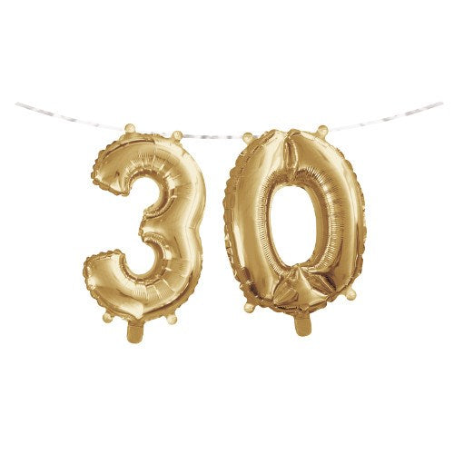 Balloon Banner 2ct 30 - Gold