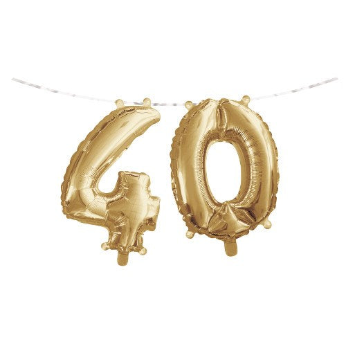 Balloon Banner 2ct 40 - Gold