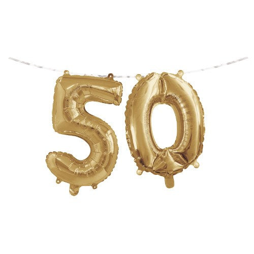 Balloon Banner 2ct 50 - Gold