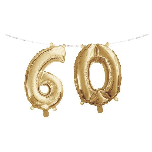 Balloon Banner 2ct 60 - Gold