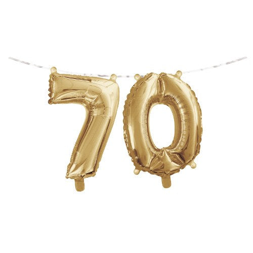 Balloon Banner 2ct 70 - Gold