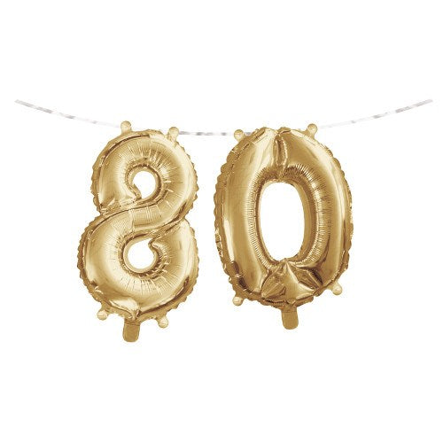 Balloon Banner 2ct 80 - Gold