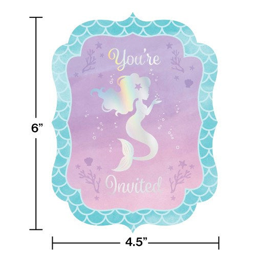 Mermaid Shine Invitation Pscd 8ct