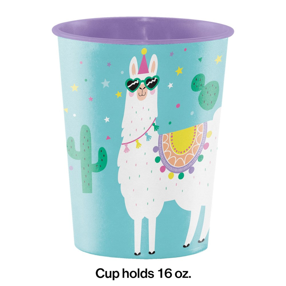 Taza de recuerdo de fiesta Llama 16 oz