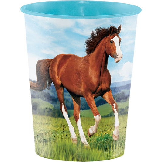 Taza de recuerdo de caballo y pony 16 oz