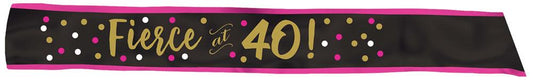 Pink-Gold 40 Fabric Sash