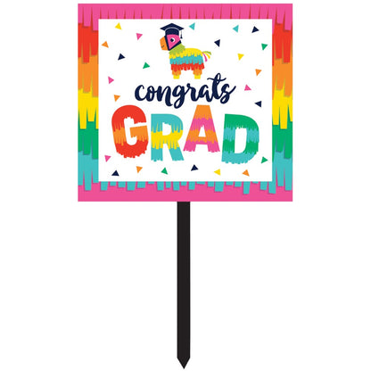 Fiesta Fun Grad Yard Sign 1 unidad