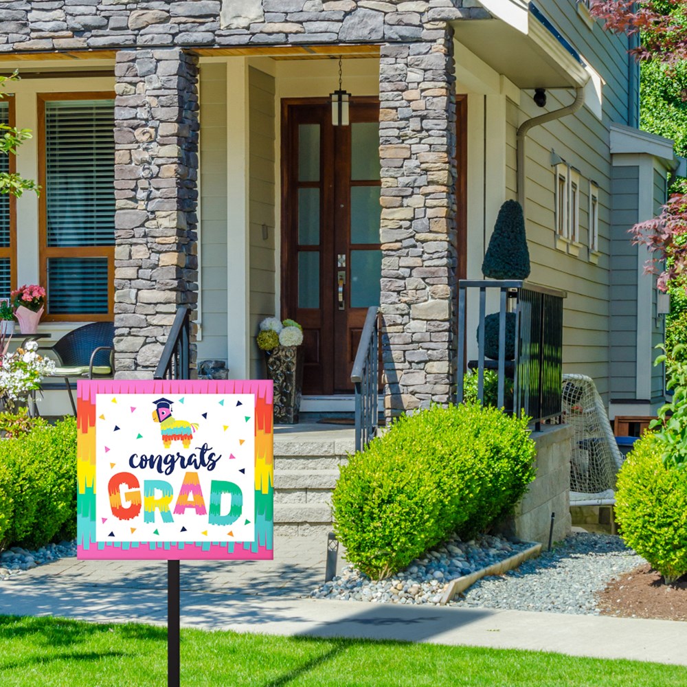 Fiesta Fun Grad Yard Sign 1 unidad