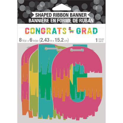 Fiesta Fun Grad Shaped Banner with Twine 1ct