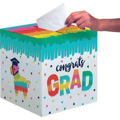 Fiesta Fun Grad 12in x 12in Card Box 1ct