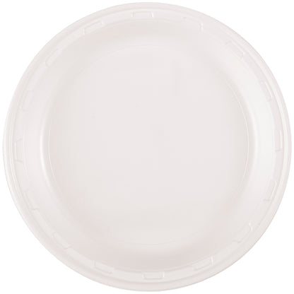 White 10.25 inch Plastic Plates 50 ct