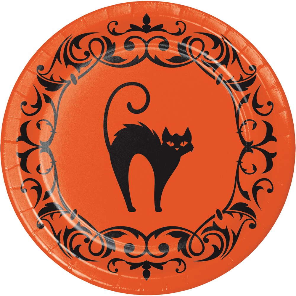 Halloween Symbols 7in Paper Plate 8ct