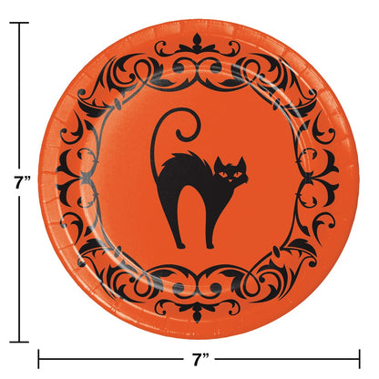 Halloween Symbols 7in Paper Plate 8ct