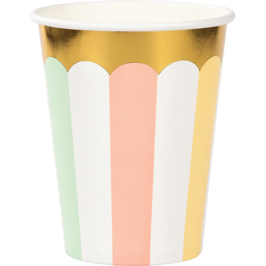 Pastel Celebrations paper Cup 9oz Foil 8ct