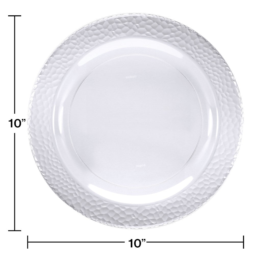 Clear Pebble 10in Plastic Plate 10ct