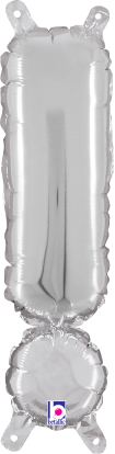 Betallic Exclamation Point Silver 14 inch Valved Air-Filled Shape Packaged 1ct image