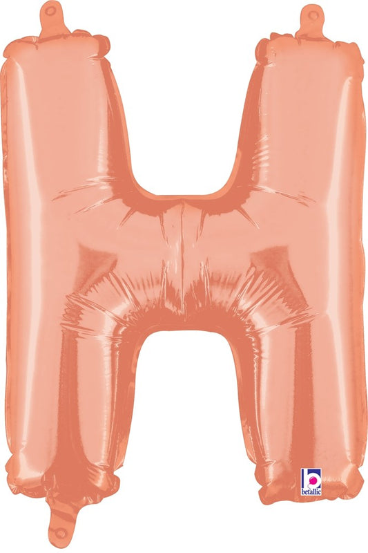 Betallic H Rose Gold 14 inch Valved Air-Filled Shape 1ct