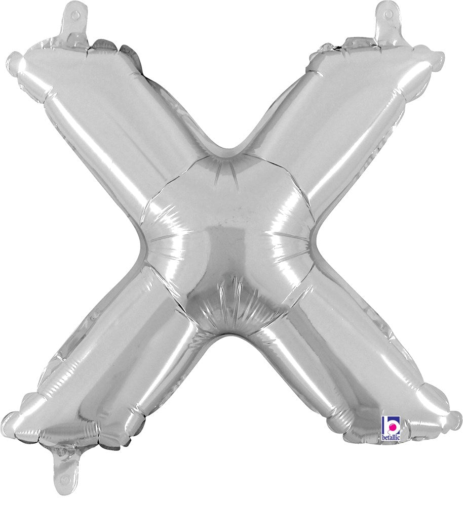 Betallic X Silver 14 inch Valved Air-Filled Shape 1ct