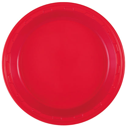 Ruby Red 10.25 inch Plastic Plates 50 ct